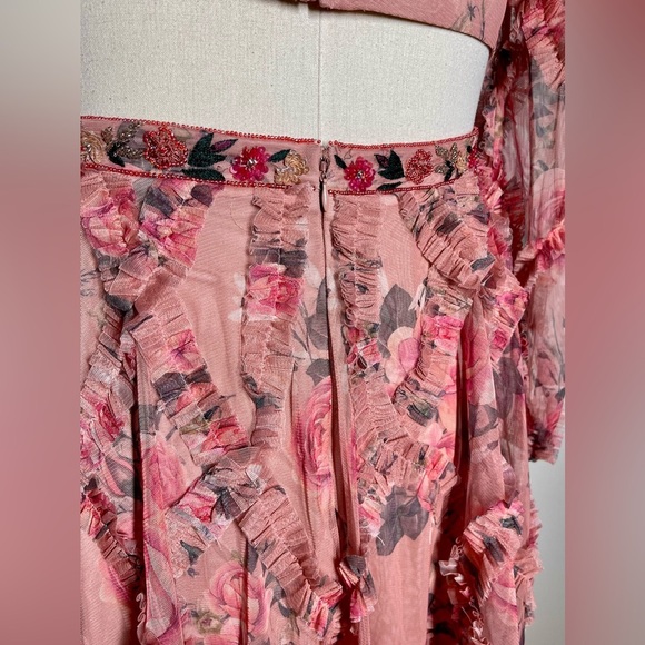 Mac Duggal 9151 | Ruffled Floral Chiffon Mini Dress | Women’s 10 - Picture 7 of 8